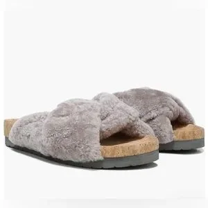Vince Shoes Vince Goran Genuine Shearling Slipper Size